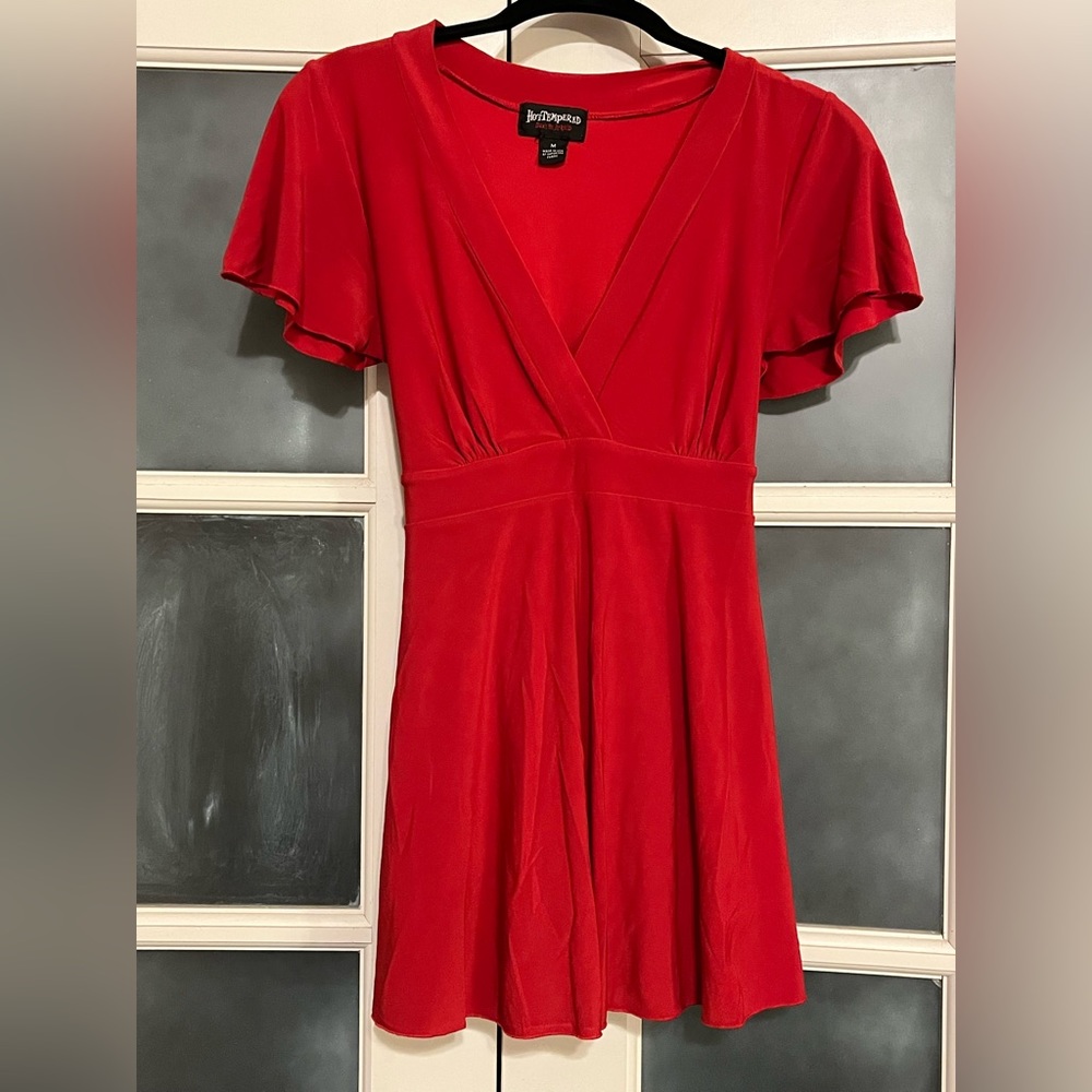 Juniors Hot Tempered Red Blouse - Size Medium